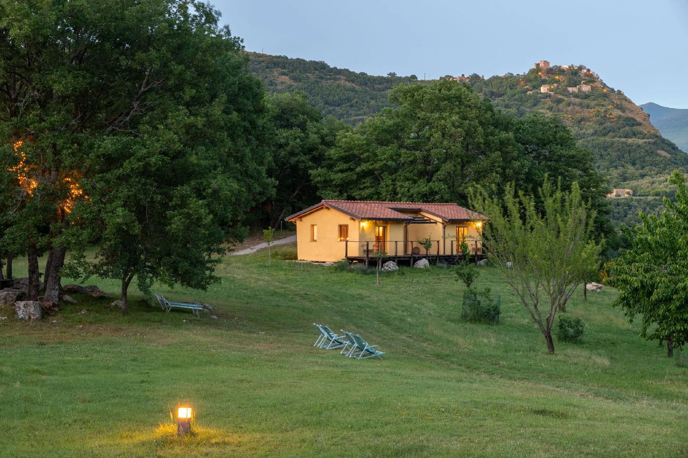 La casa ecologica nel verde